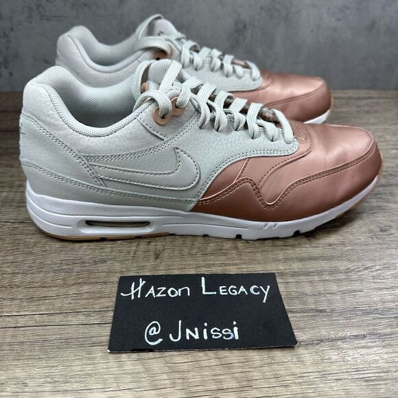 Nike Air Max 1 Ultra SE~Women’s~ Light Bone Rose Gold Sneakers~Size 8 - Picture 2 of 8